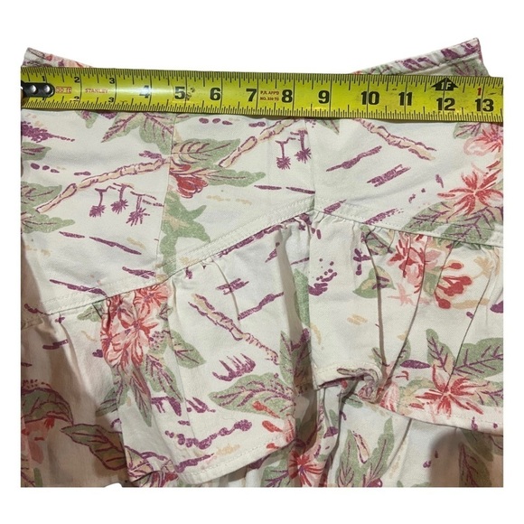 MOTHER The Ruffle Mini Skirt ALOHA Print Sz 27 NWT - Picture 3 of 8